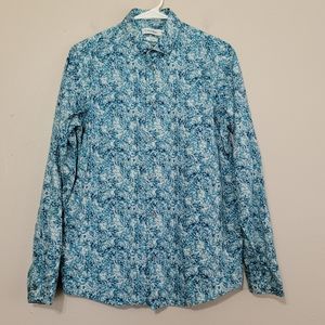Calvin Klein Blue Water Color ButtonDown -SLIM FIT